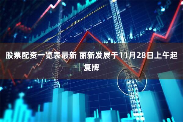 股票配资一览表最新 丽新发展于11月28日上午起复牌